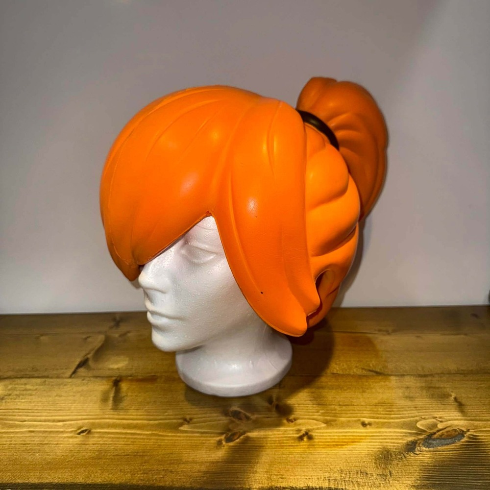Vintage 2006 Toy Quest Orange Ponytail Foam Wig Anime Manga Cosplay Comic